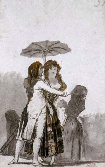 Francisco de goya y Lucientes Couple with Parasol on the Paseo oil painting picture